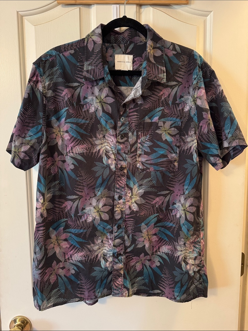 American Eagle Hawaiian Print Shirt